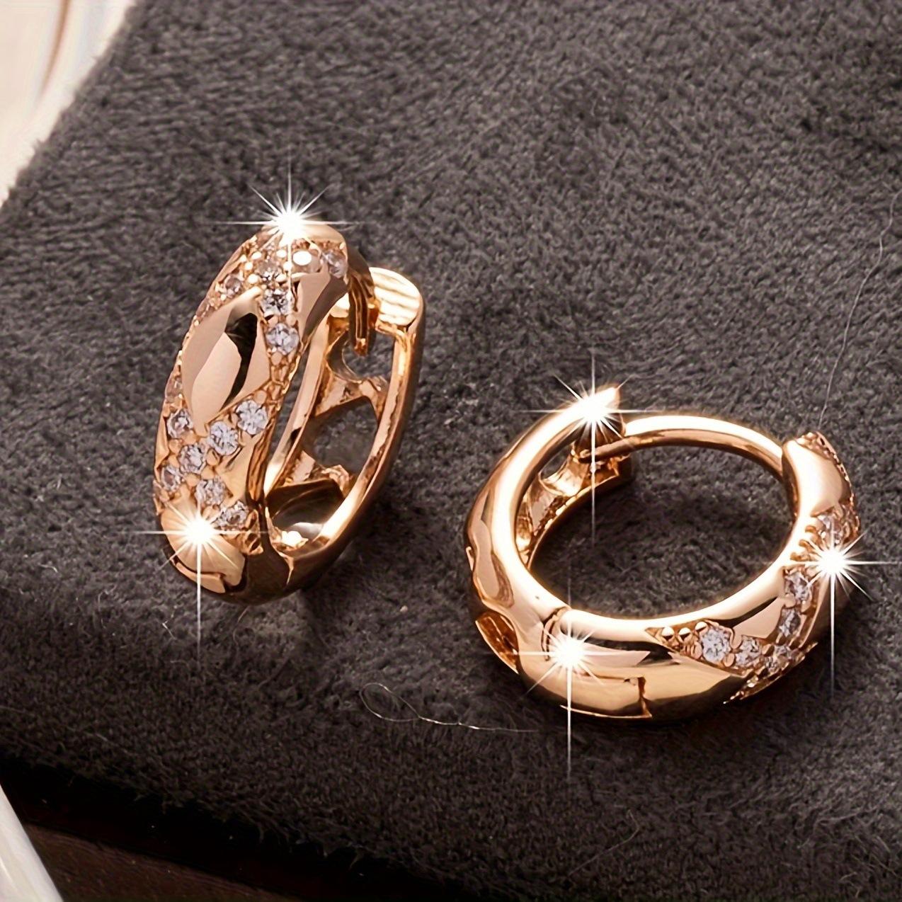 

Fashionable and Versatile Plain Hoops Ins Style Irregular Hollow Print Design Trendy Earrings помаранчевий