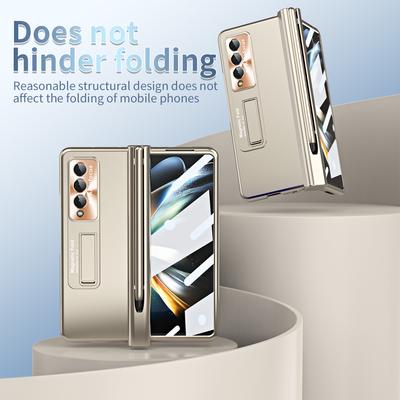 Schokbestendig Scherm Glas Film Opvouwbare Case Voor Samsung Galaxy Z Fold4 5g Vouw 4 Fold3 Vouw 3 Zfold4 Kickstand S Pen Slot Funda