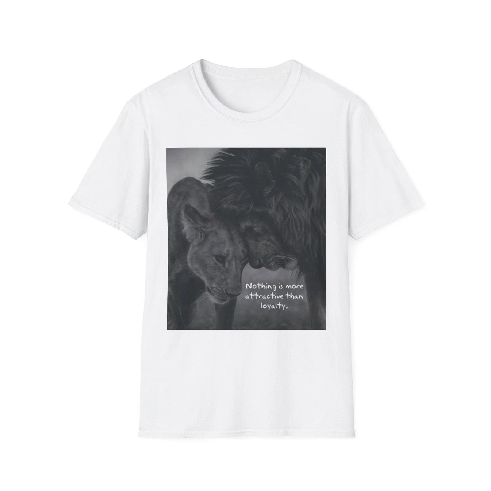 Lioness and Lion Artwork T-Shirt | Nothing is more attractive than loyalty M