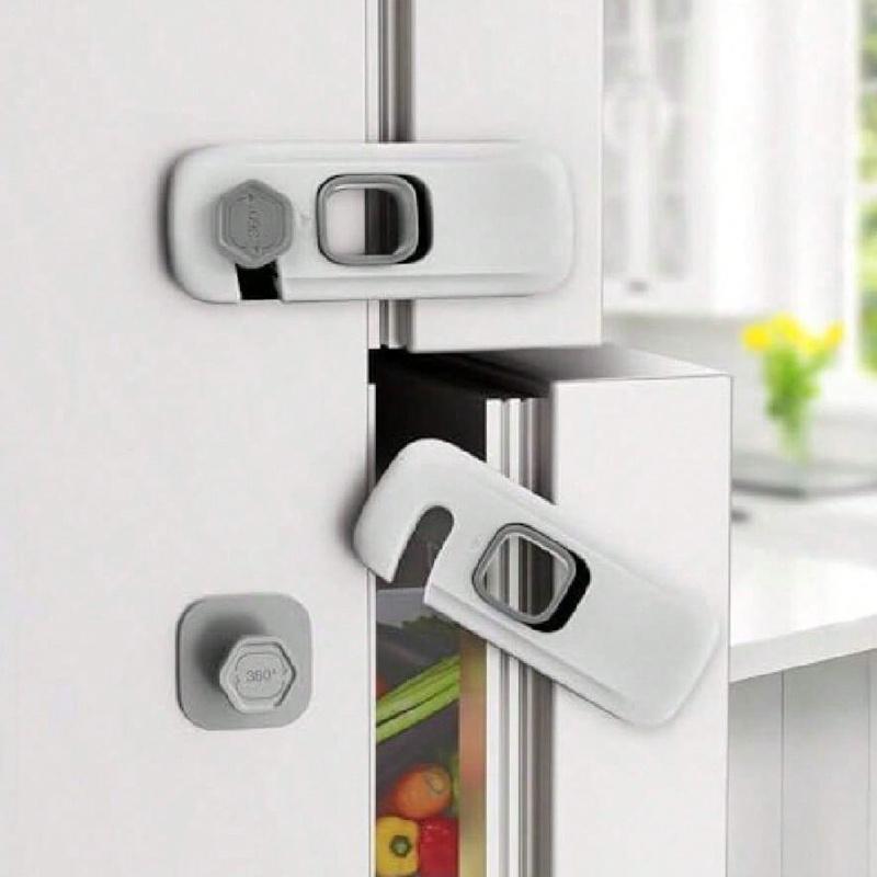 White Fridge Locks, Water Dispenser Door & Drawer Cabinet Locks, Furniture Protective Devices, Back To School Supplies