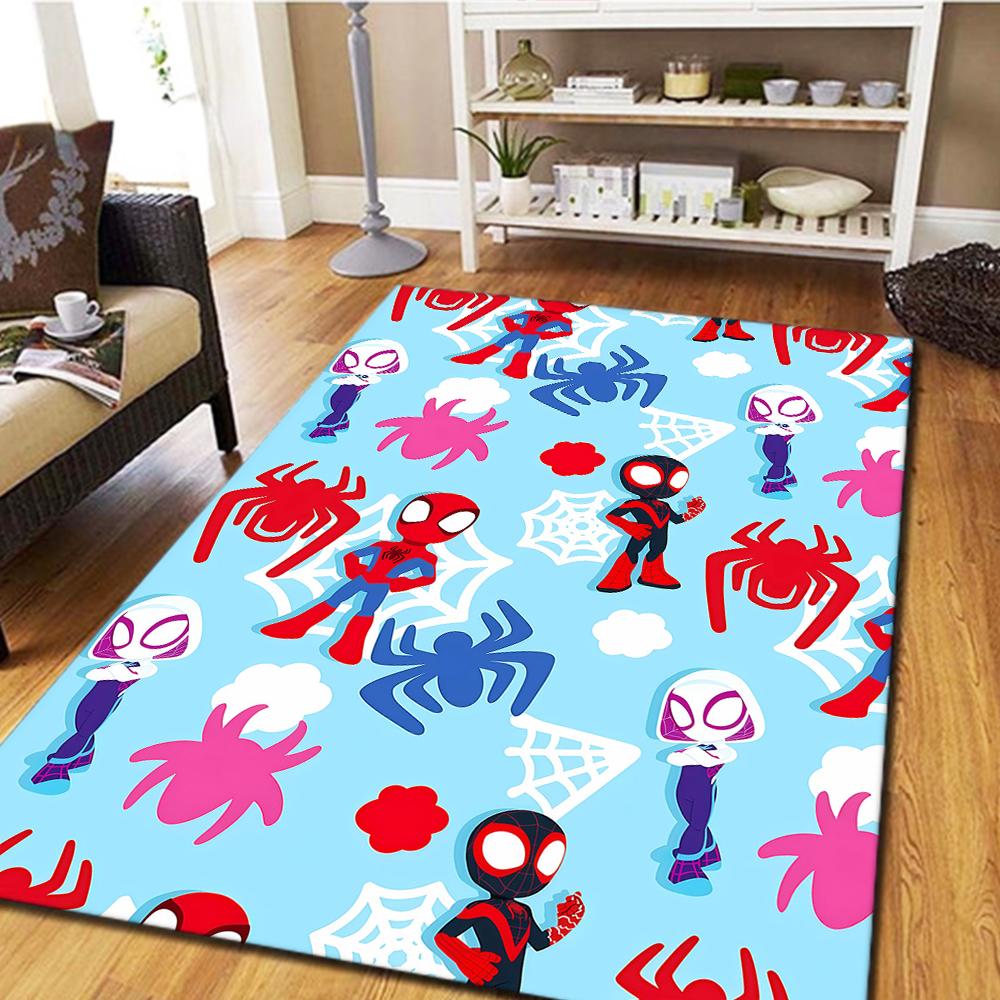 Cute Spider-Man Floor Carpet, Cool Movie Themed Mat, Digital Printed Rug for Home Bedroom Decor, Play Mat -HYQ2