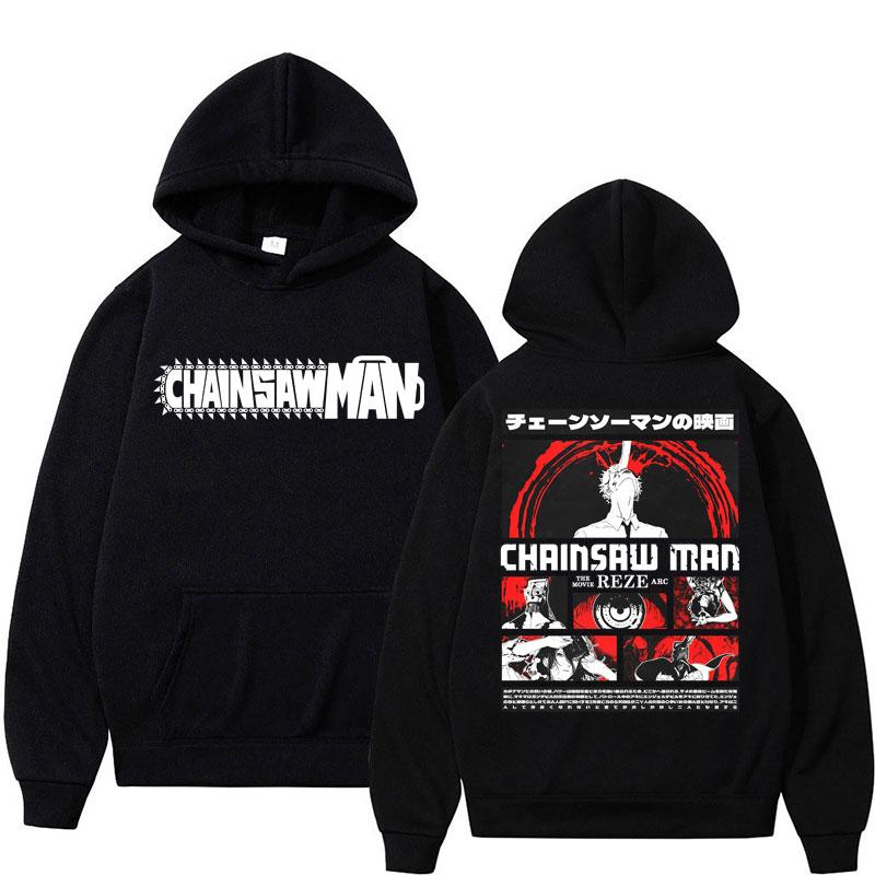 Japanese Anime Chainsaw Man Graphic Hoodie Men Women Fashion Vintage Cartoon Manga Sweatshirt Fleece Oversized Cotton