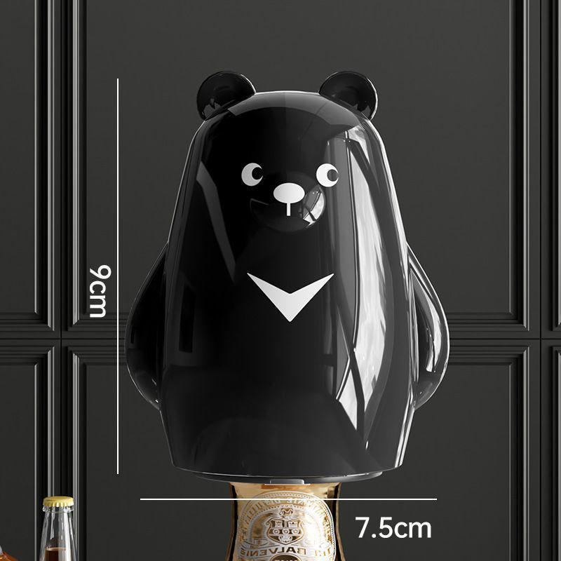 

New Polar Bear Magnetic Bottle Opener Multifunctional Portable Automatic Bottle Openers Bar Gadgets Kitchen Accessories 9cm чёрный
