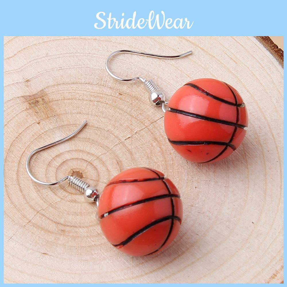 Resin Creativity Earrings With Basketball Design For Casual Or Party Wear