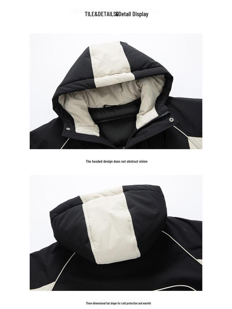 Men's 2025 Warm Hooded Down Jacket - Loose Fit Winter Top
