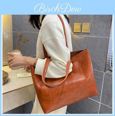 Pu Water Bucket Tote Bag With Magnetic Closure For Casual Daily Use