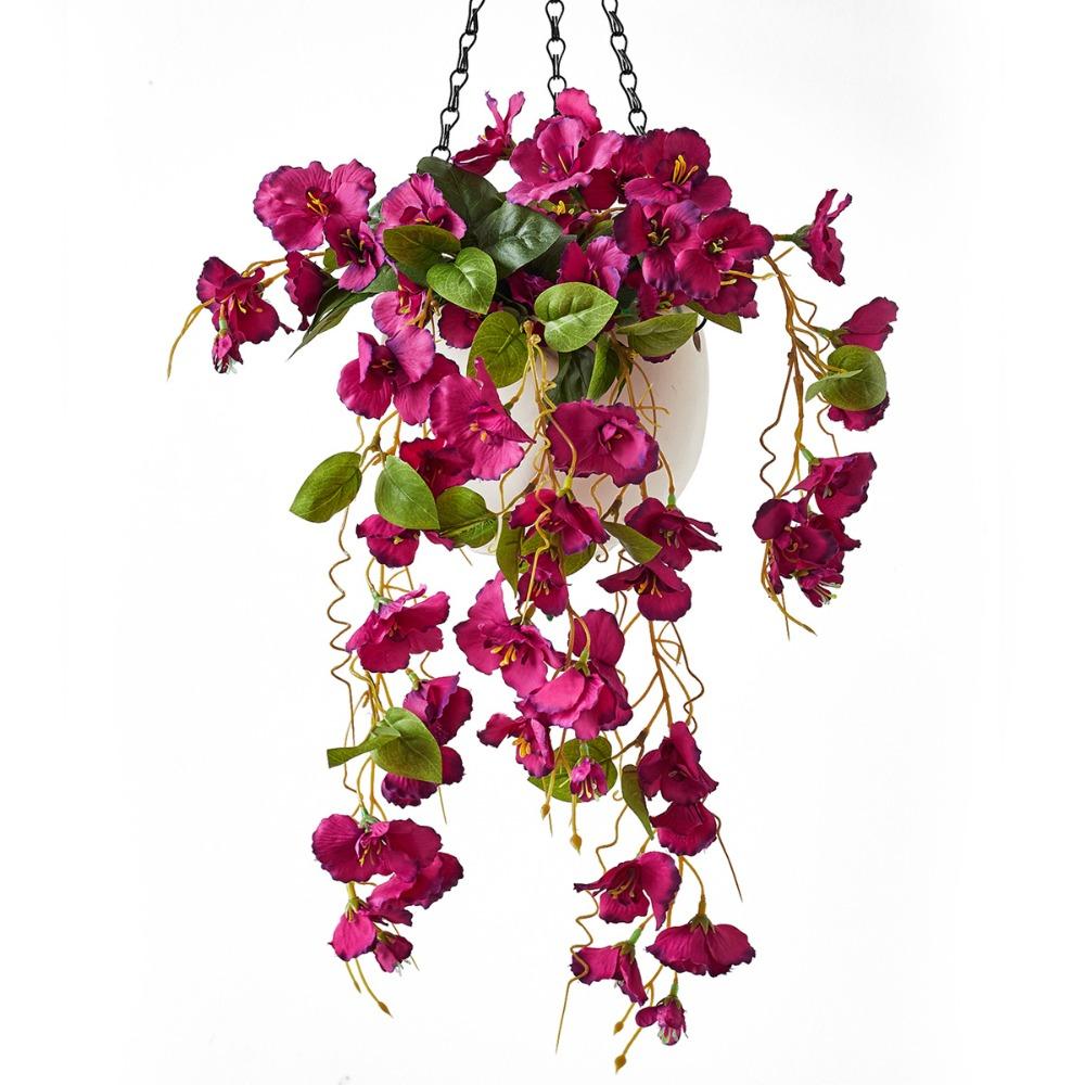 Malus Spectabilis Artificial Flower Vine Silk 60cm Fake Hanging Flower Lifelike Wall Hanging Artificial Hanging Rattan