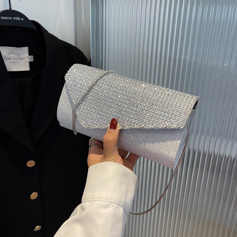 New Clutch Rhinestone Women's Bag Small Bag Banquet Bag Party Clutch Diamond Dinner Bag One Shoulder Diagonal
