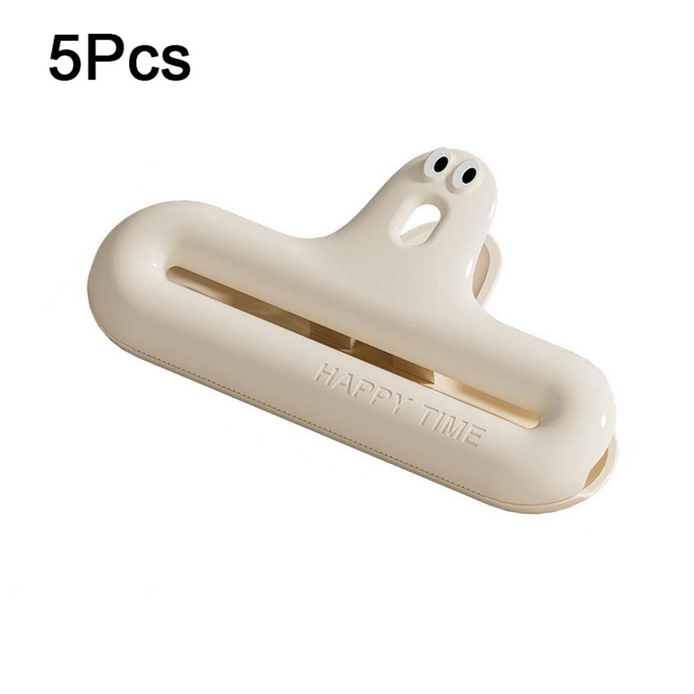 

5Pcs Moisture-proof Food Bag Storage Clip Food Preservation Sealer Clamp for Home белый