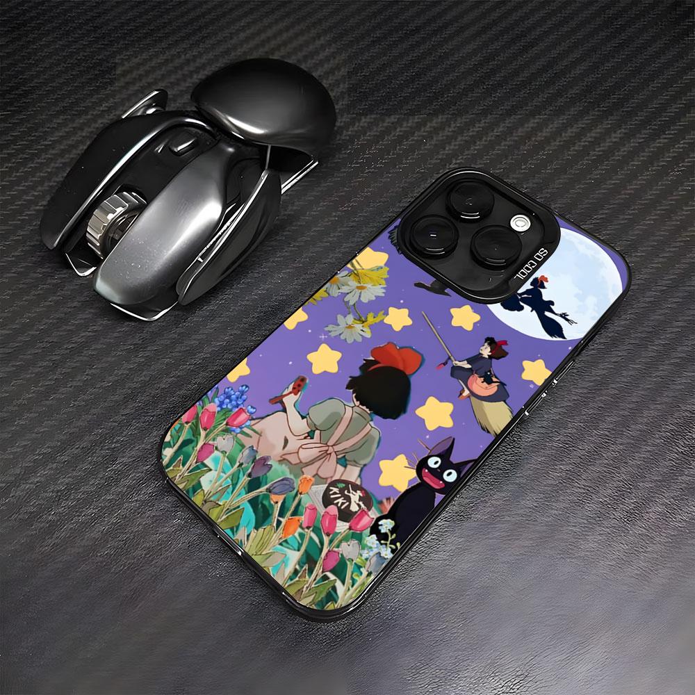 

Anime Ki-Kiki Deliverys Service Phone Case For IPhone17 Air 16 15 14 Plus 13 12 11 Pro 7 8 XS Max XR Silver Black Bumper Case iPhone 11 Pro