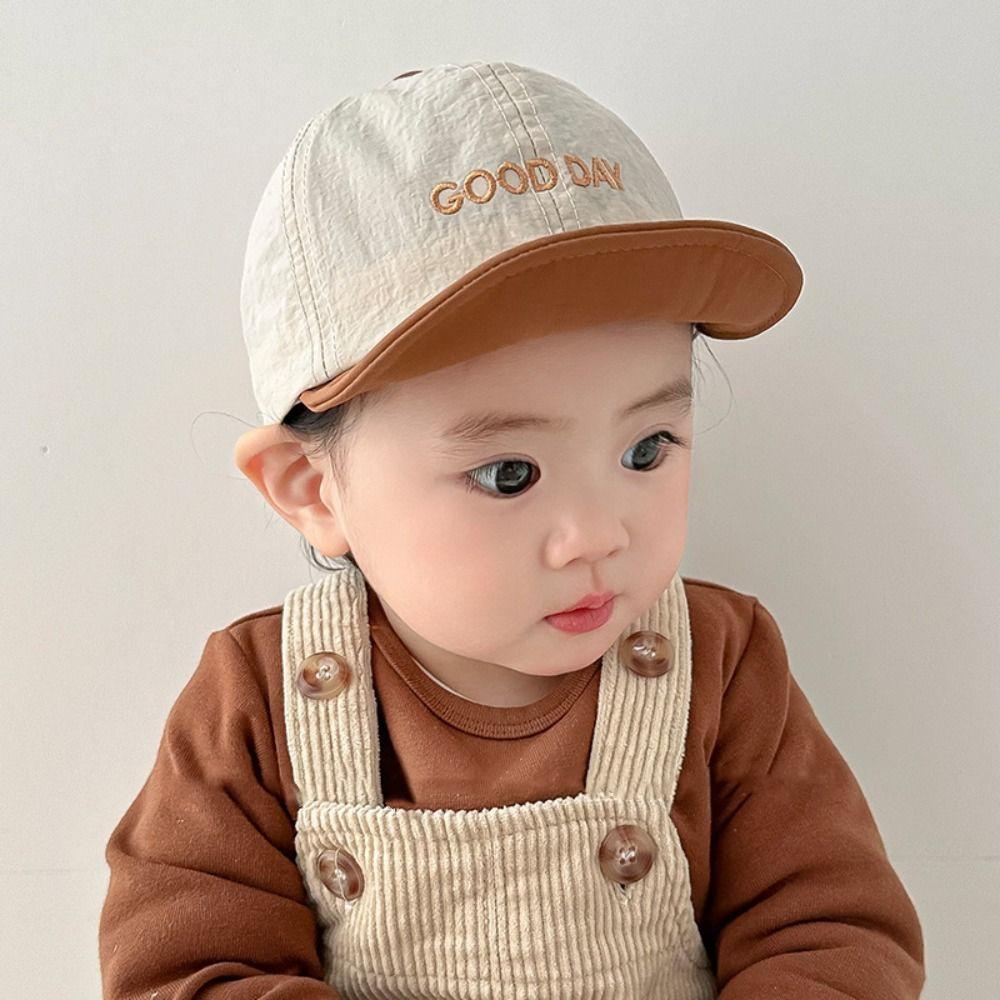 Summer Letter Baseball Cap Soft Children Visors Cap Korean Baby Peaked Hat Toddler
