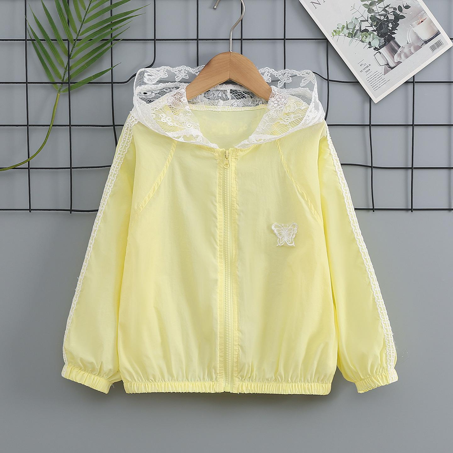 Girls Trendy Lace Ice Silk UV Protection Jacket 120