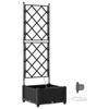 Garden Planter Black 40 X 40 X 126 Cm Plastic