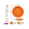 Mata do lizania z przyssawkami - LICKIMAT - Lickimat UFO - 17.2x28.7x7.5 cm - Pomarańczowy - 7 przyssawek
