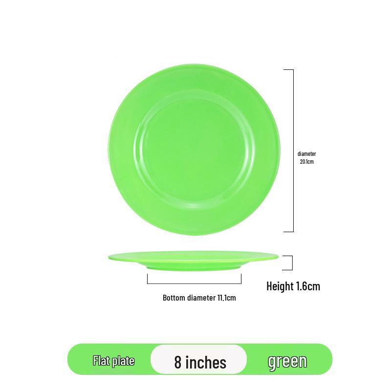 

Кольорові круглі меламінові тарілки - Імітація порцеляни Плоский посуд для закусок