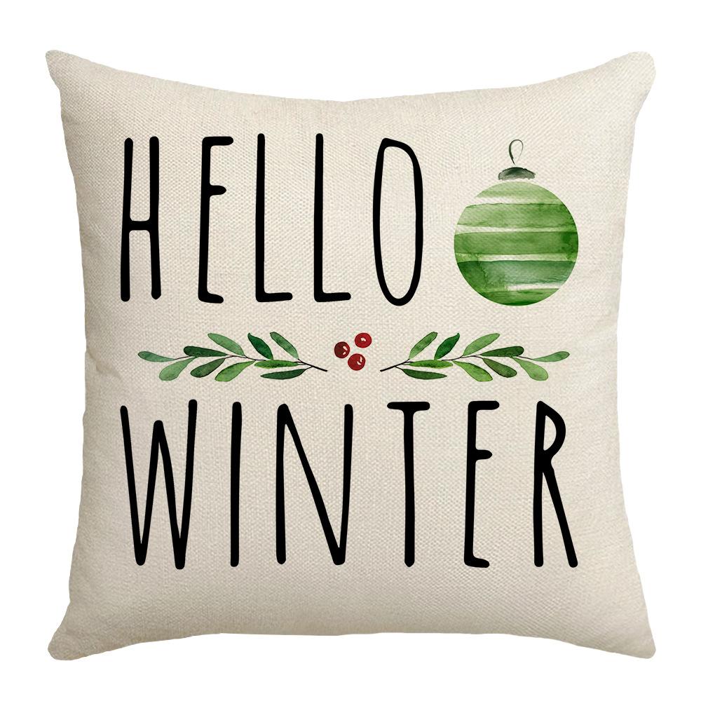 New Christmas Tree Elements, Garland Elements, Living Room Sofa Decoration, Warm Atmosphere, Letter Print Cushions