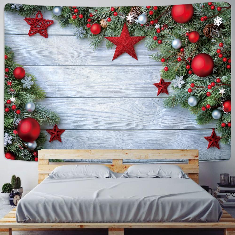 Merry Christmas Home Decoration Art Tapestry Home Living Room Bedroom Wall Decoration Wall Hanging Background Fabric Tapestry