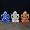 Detailed Ganesha Statue Resin Craft Spiritual Home Decoration Office Sculpture Hindu God Figurine Elephant God Model