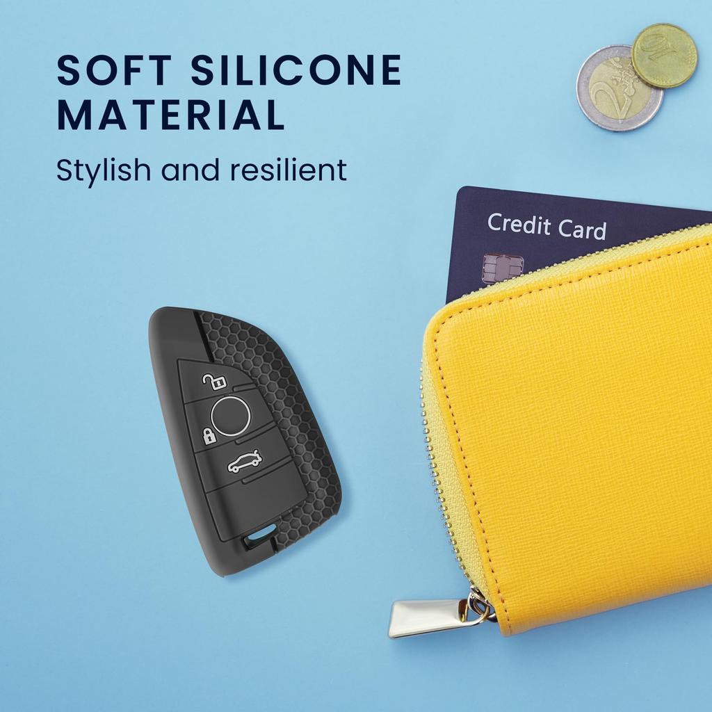 kwmobile Key Cover BMW 3-Button Car Key Smart Key Compatible