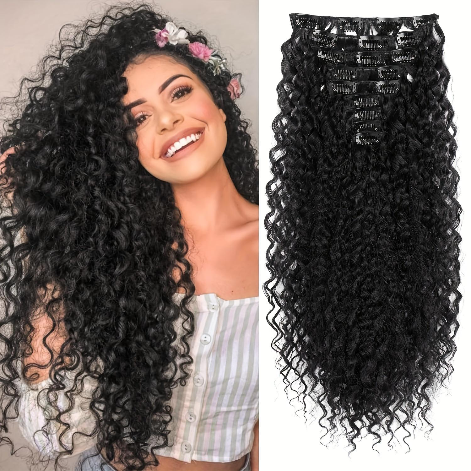 

9PCS Excellent Handstitching Clip in Hair Extensions 22 Inch Curly Hair Extension Long Soft Synthetic Hairpieces for Women 22inches