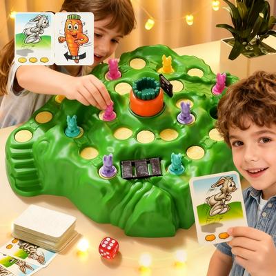 Carrot Rabbit Trap Table Board Defend Game Challenge Parent-Child Family Party Interactive Educational Puzzle Puzzle Toys Gifts