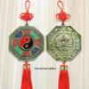 Feng Shui Alloy Bagua Mirror Pendant with Zodiac Signs & Taiji Symbols