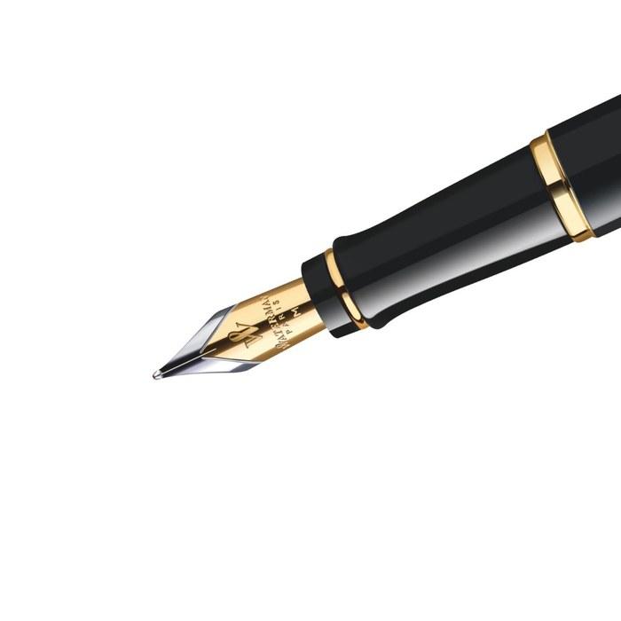 WATERMAN Expert Essential Fountain Pen, Fine Point, Black GT, S2243112