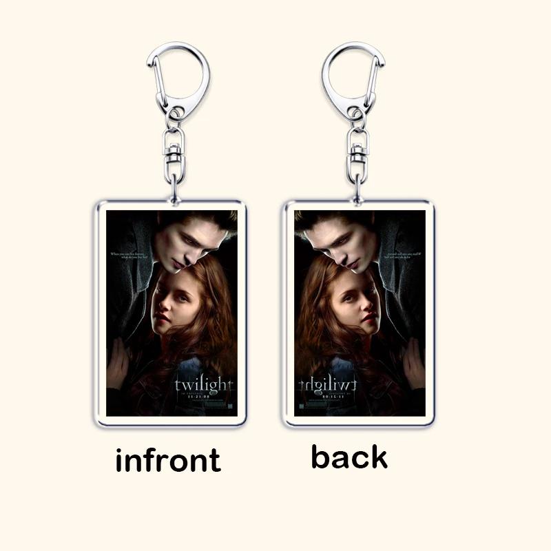 Movie Twilight Vampire Keychain for Accessories Bag Pendant Bella Swan Edward Cullen Eclipse Key Chain Keyring Jewelry Fans Gift