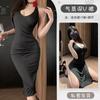 Sex underwear sexy neck suspender skirt pure desire deep V abstinence uniform pajama set