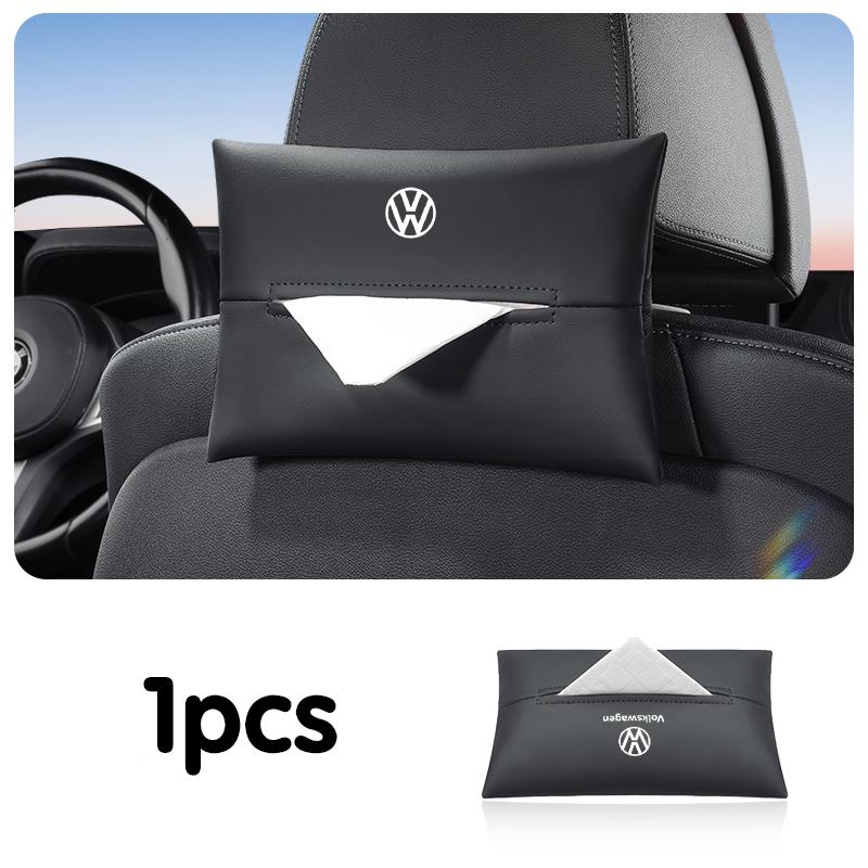 For VOLKSWAGEN VW Car Leather Inner Tissue Box Seat Back Storge Bag For Volkswagen VW GOLF 4 5 6 7 8 MK4 MK5 MK6 MK7 MK8 POLO 6R