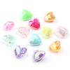 10/100Pcs/lot AB Color Love Heart Acrylic Beads Mixed Color Loose Spacer Beads for Bracelet Necklace Jewelry Making Accessories