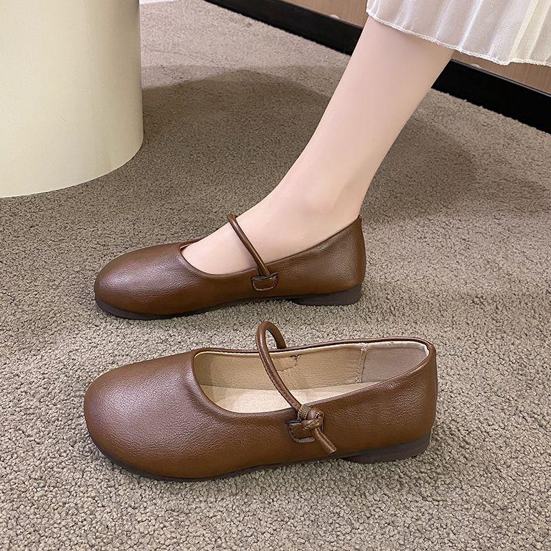 Summer Round Toe Ladies Footwear Mary Jane Women's Flat Shoes 2025 Low Price Comfortable Fashion Elegant Dress Shoe Wholesale