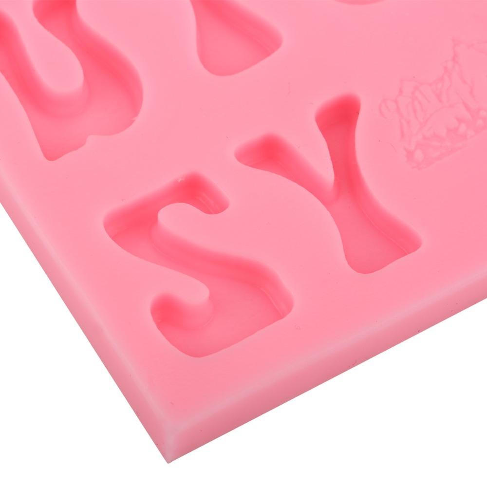 

Edible Silicone Alphabet Mold Pink Fondant Silicone Mold Alphabet Letter Mold Chocolate Decorating