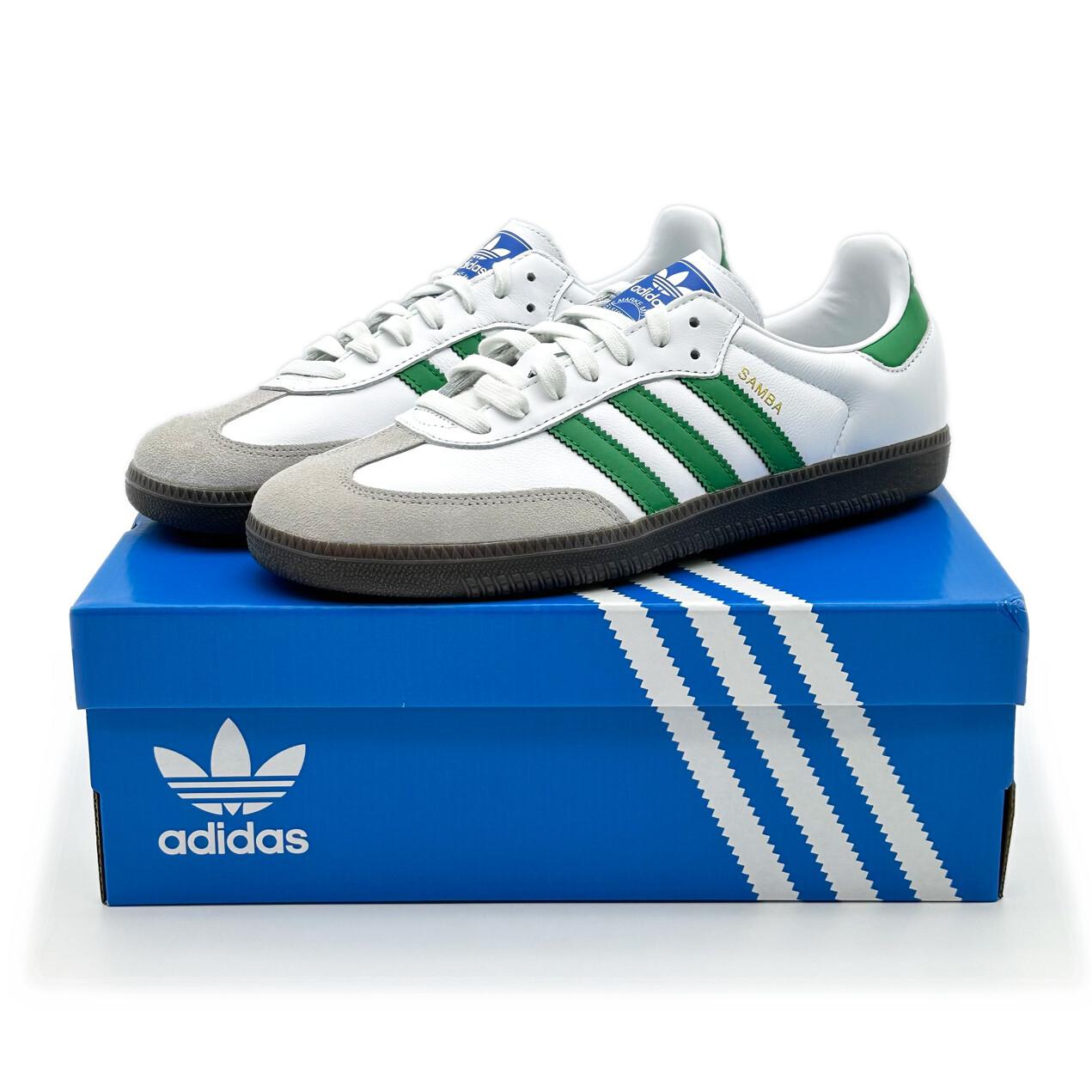 IG1024 adidas Originals Samba OG Белый Зеленый (Мужской) 10