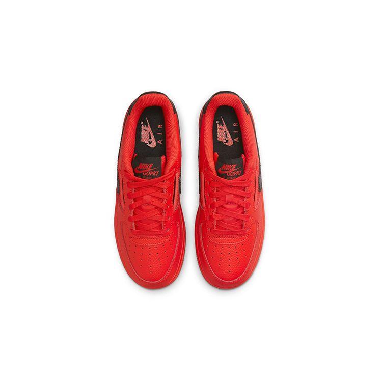 Nike Air Force 1 LV8 GS Mesh Pocket - Habanero Red Kids Sneakers White Black DH9596-600