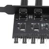 12V PC Cooling Fan Controller 4 Knob Control PWM Fan Hub Fan Speed Controller  PC System Cooling