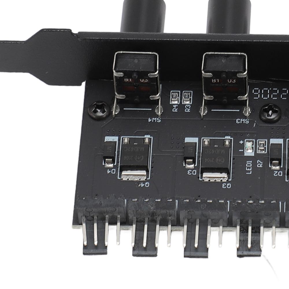 12V PC Cooling Fan Controller 4 Knob Control PWM Fan Hub Fan Speed Controller  PC System Cooling