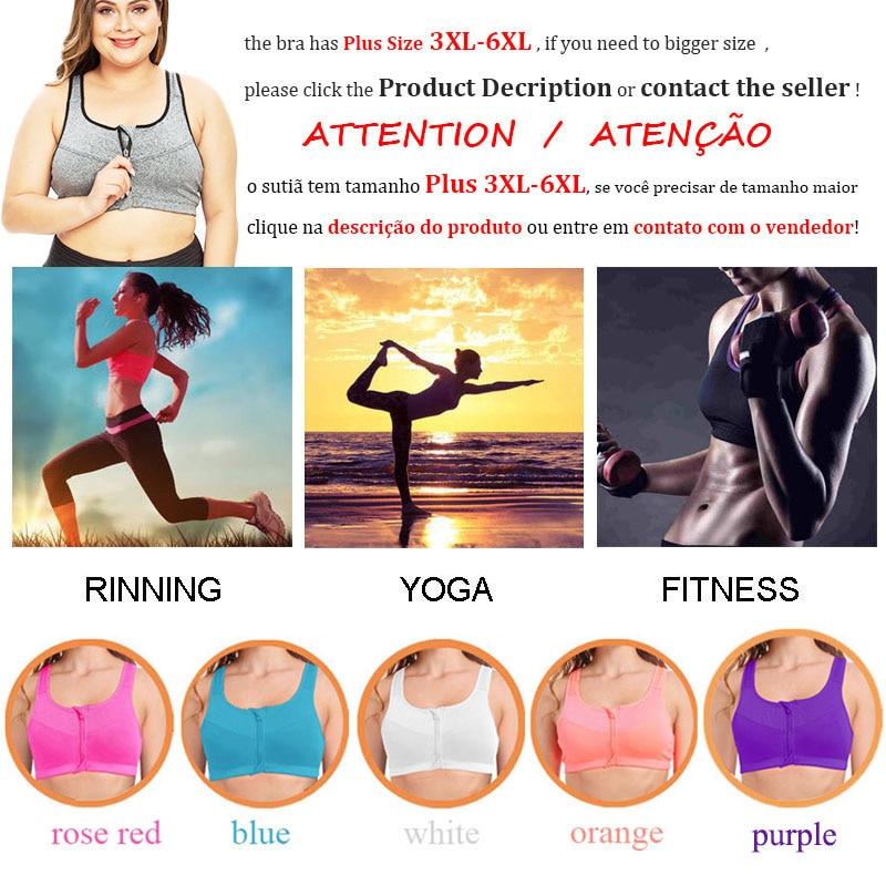Sports Bras Women Zipper Push Up Vest Underwear Shockproof Breathable Gym Fitness Athletic Running Yoga Sport Tops