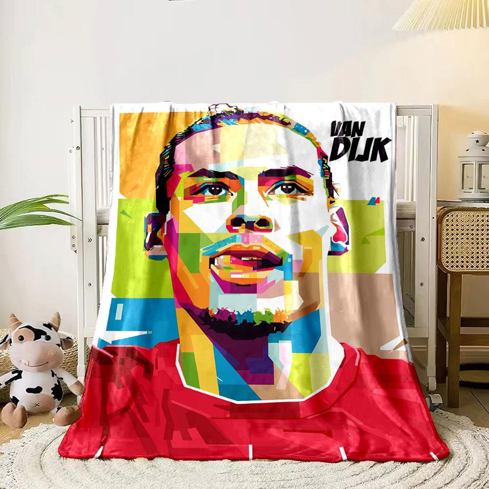 

Vivid geometric shapes form a colorful abstract portrait style. for all seasons blanket lunch break throw gift 80cm x 120cm