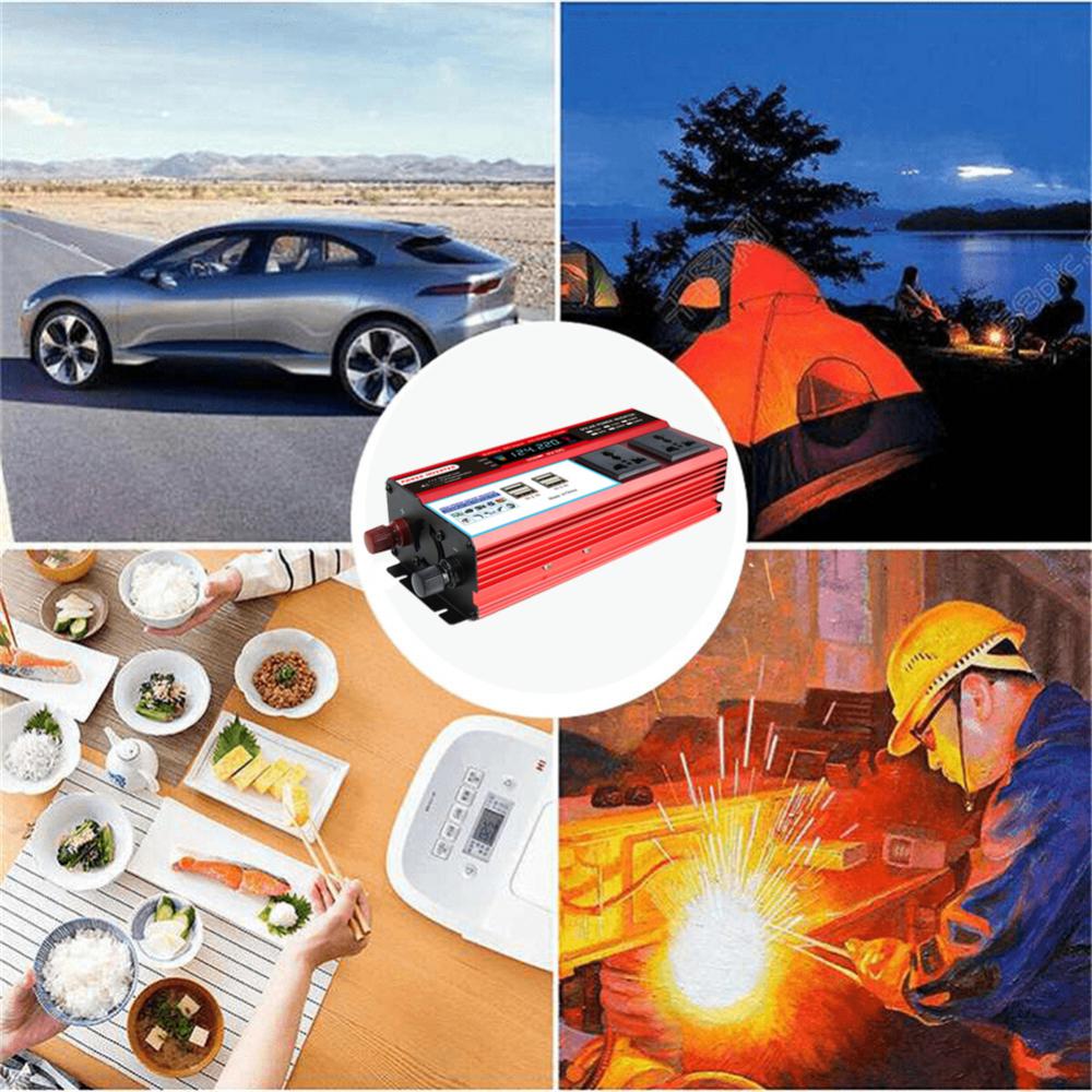 12000/20000W Car Inverter  DC 12V To AC 220V Multi-function Home Outdoor Travel  Modified Sine Wave Voltage Converter Adapter