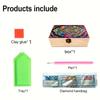 5D DIY Diamond Art Handmade Storage Box Partial Drill Colored Pattern Wood Case Wooden Crystal Storage Case Kit for Home Decor