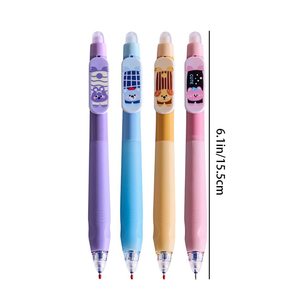 4 PCS Dual Head Erasable Neutral Pen, ST0.5 Blue Core Writing Tool for Students to Practice and Brush Questions
