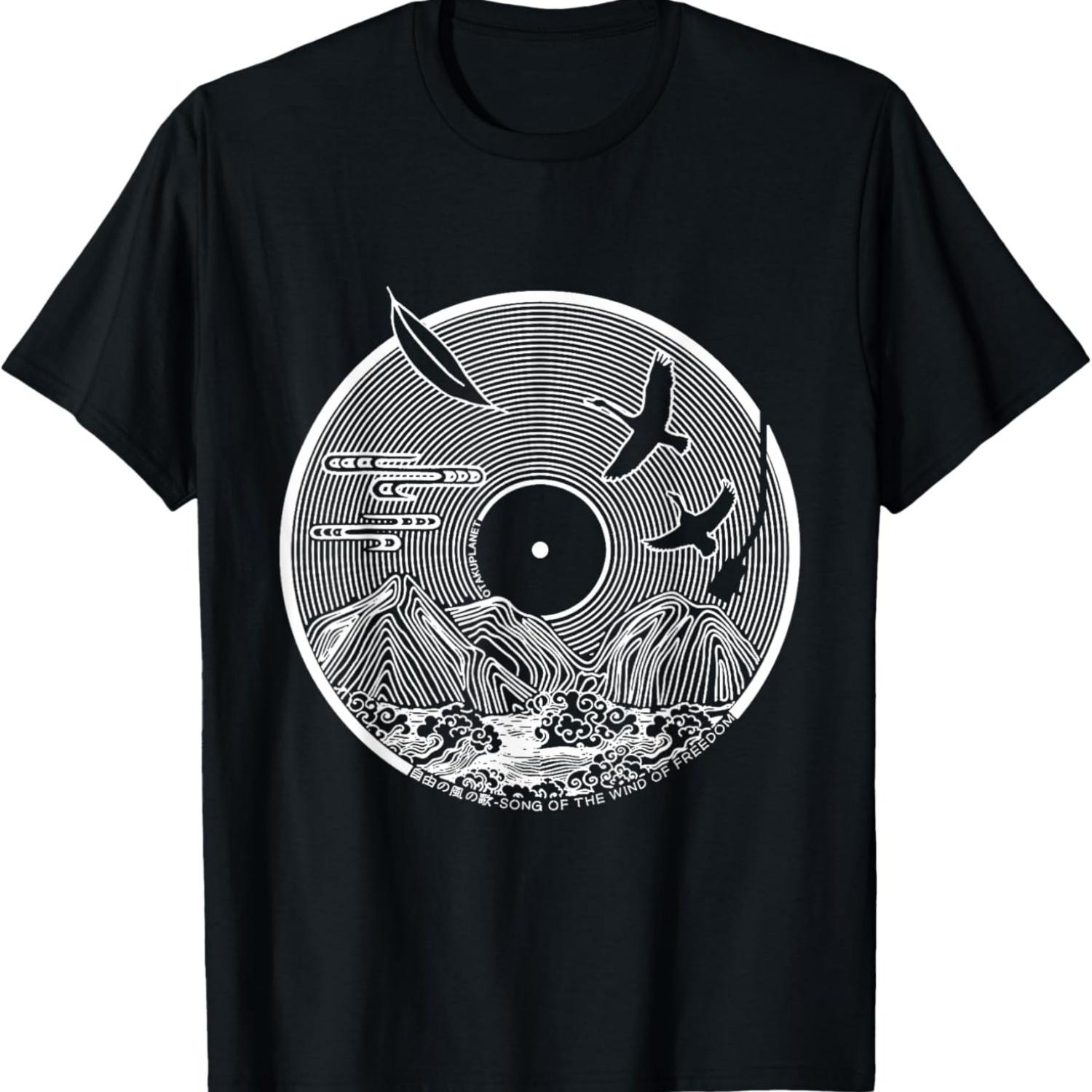 

Japan old Disc music in Japanese Retro 80 s 90 s vaporwave T-Shirt S чёрный