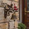 Holiday Theme Home Decor Vintage Christmas Doorbell, Welcome Wall Hanging, Deer/Snowman/Santa Claus/Penguin/Witch Decor, Decorative Metal Door