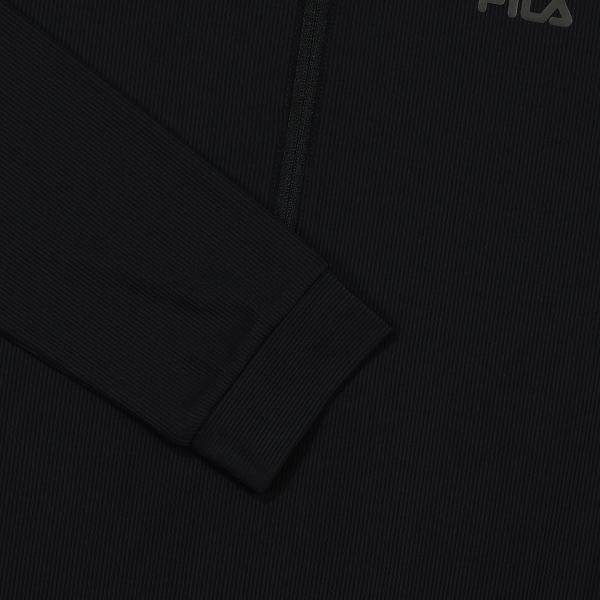 Fila Ribbed Half Zip Long Sleeve Tee