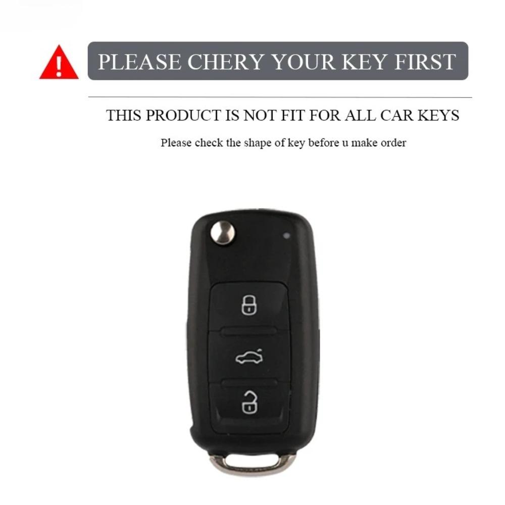 Capa de Chave de Carro em Couro TPU Bolsa Protetora de Cobertura Total para Chave de Carro para VW Volkswagen Polo Tiguan Passat Golf Jetta Lavida Skoda Octavia