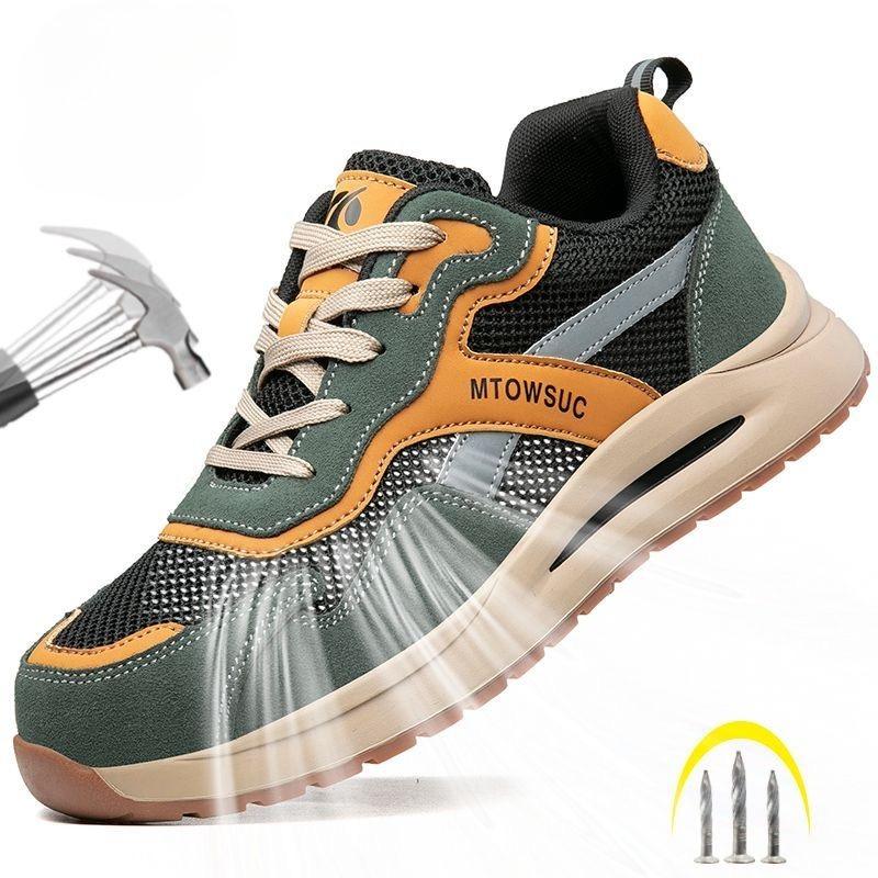 

Men s Safety Shoes Breatheable Work Shoes Lightweight Waterproof Steel Toe Sneakers Anti Stabbing Anti Smashing Solid Sole 46