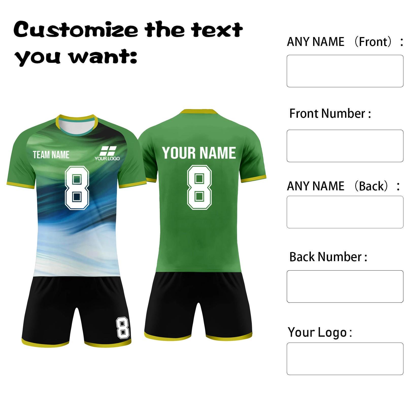 

Комплект персонализированных рубашек для мужчин и девочек с именем и номером, футбольные майки на заказ для мальчиков, тренировочный костюм S синий