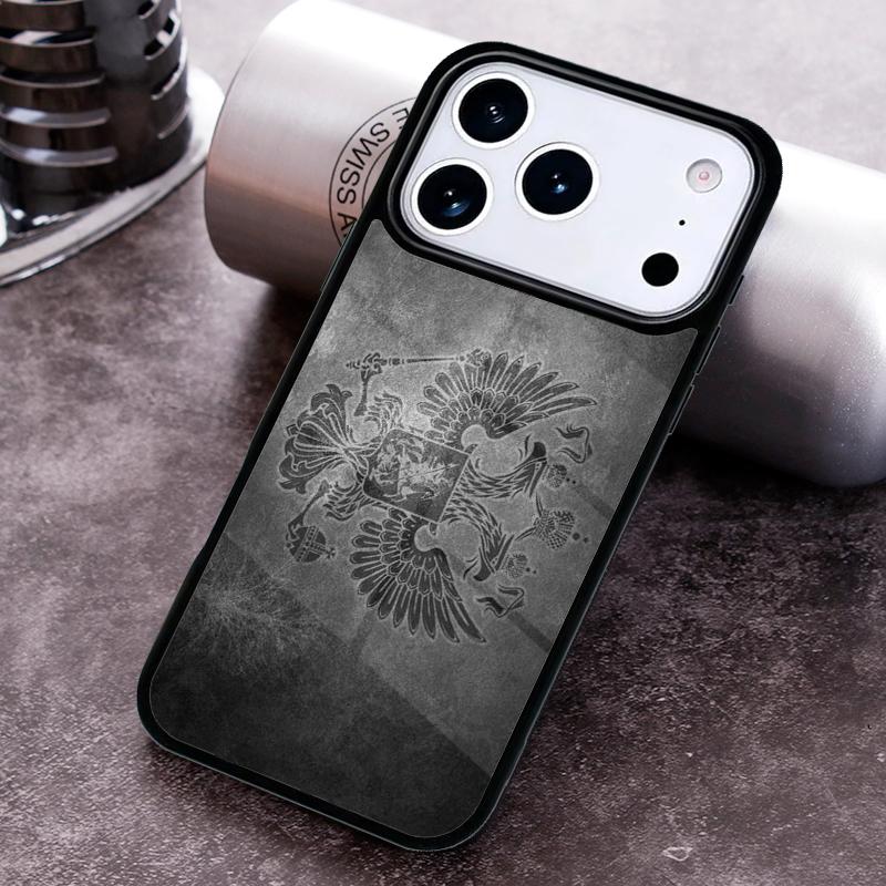 Russian coat of arms Flag Phone Case for iPhone 17 16 15 Pro Max Air 14 13 12 11 Plus Shockproof Capa Cover