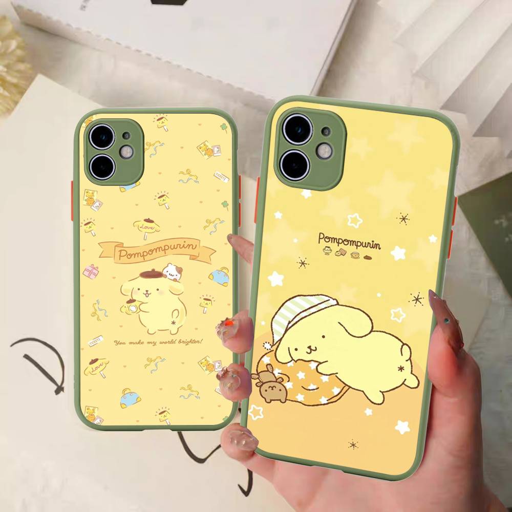 Cartoon P-Pompompurins Cute Phone Case For iPhone 16e 16 15 14 13 12 11 Pro Max X XS Max Plus Matte Clear